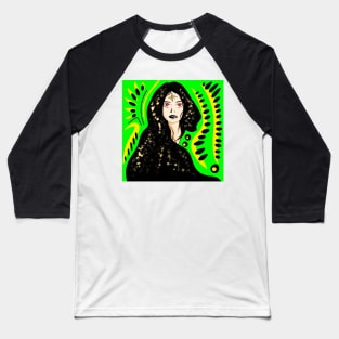 bright fortune teller woman in ecopop stars art Baseball T-Shirt